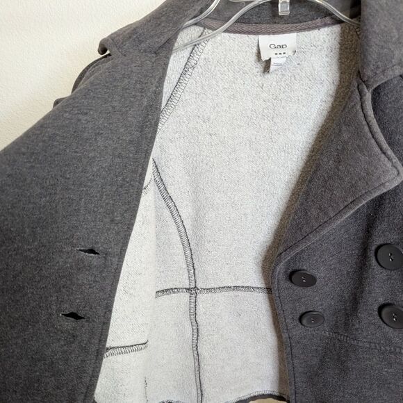 Gap gray sweatshirt short peacoat - Picture 7 of 8